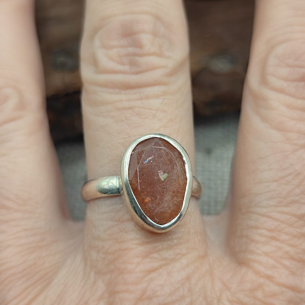 Anello artigianale in argento 925 con pietra - KAMANPUR