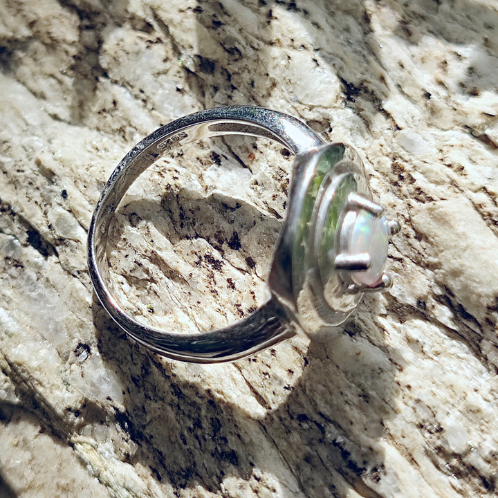 Anello con pietra in argento 925 - ARKOIL