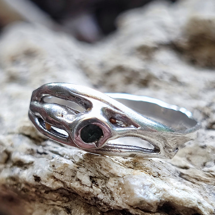 Anello artigianale con pietra in argento 925 - BAMNAI