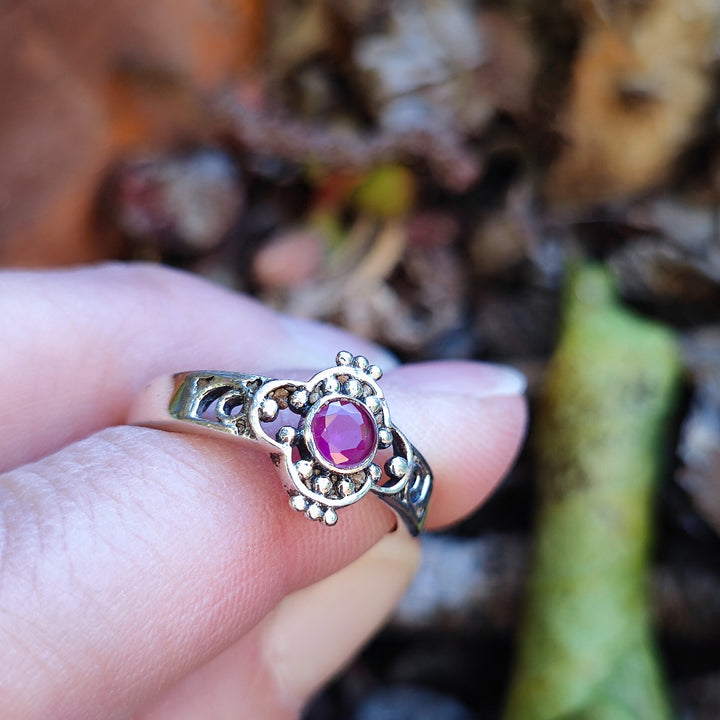 Anello etnico con pietra in argento 925 - BIPRAI