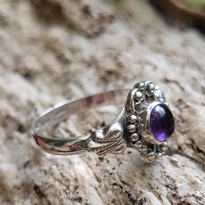 Anello etnico con pietra in argento 925 - DONDAL
