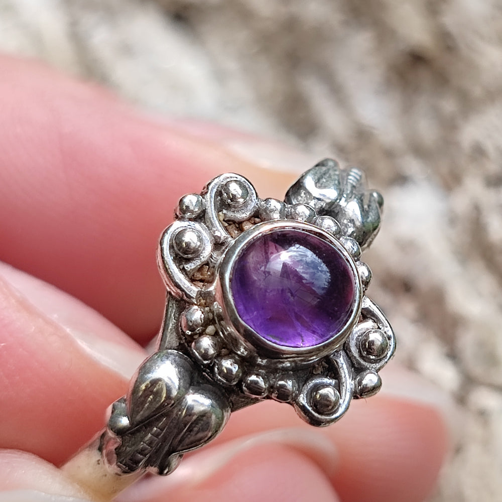 Anello etnico con pietra in argento 925 - DONDAL
