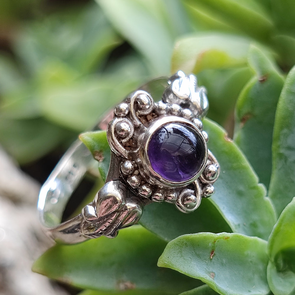 Anello etnico con pietra in argento 925 - DONDAL