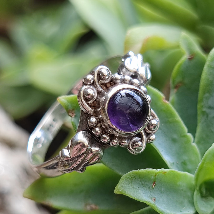 Anello etnico con pietra in argento 925 - DONDAL