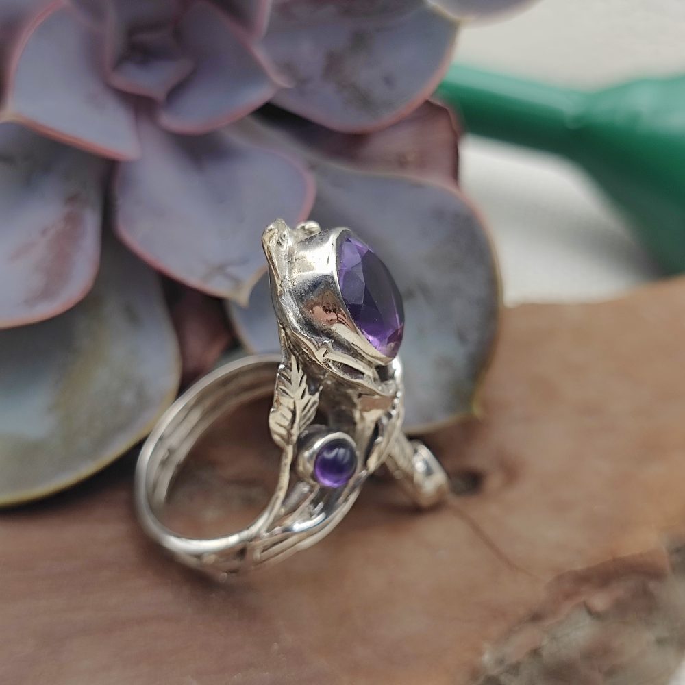 Anello artigianale in argento 925 con pietre - GATHAL