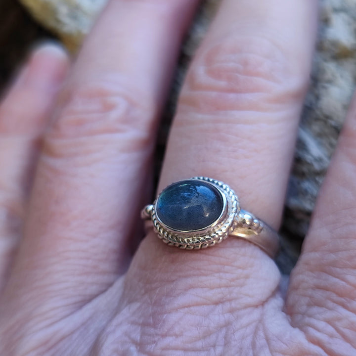 Anello in argento 925 con pietra - GIRIRAJ