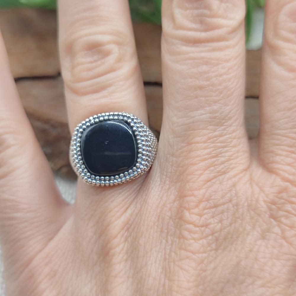 ANELLO etnico in argento 925 con pietra - KAKRAJIT