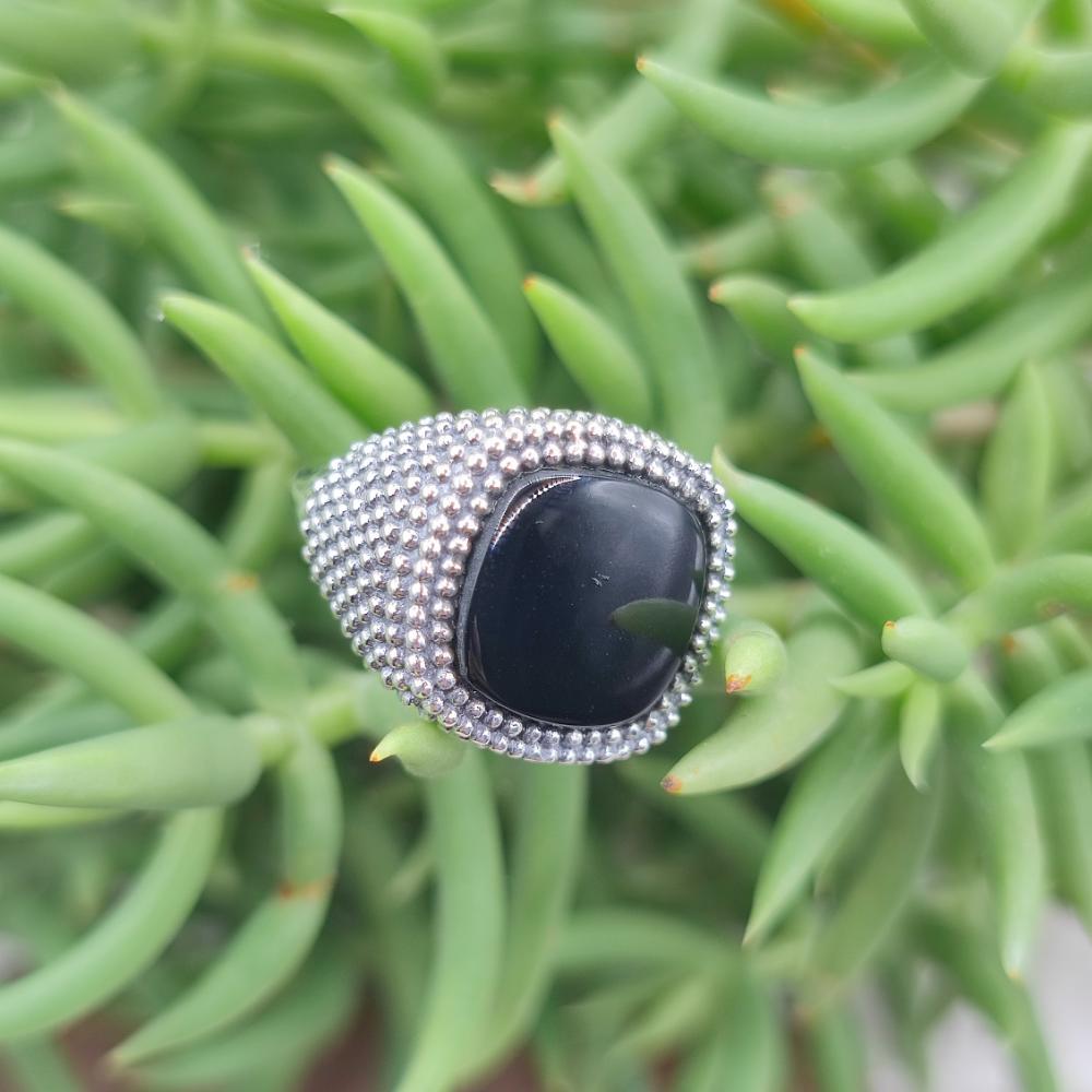 ANELLO etnico in argento 925 con pietra - KAKRAJIT