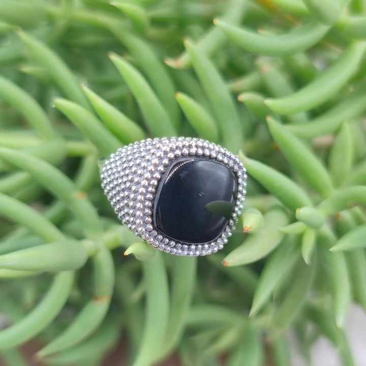 ANELLO etnico in argento 925 con pietra - KAKRAJIT