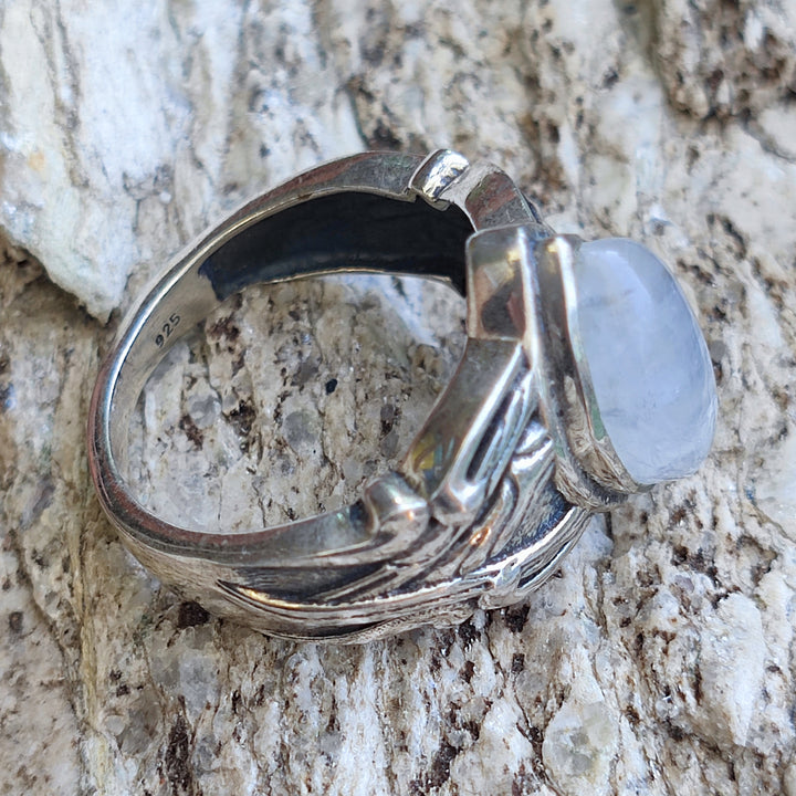 Anello etnico con pietra in argento 925 - KALIKIRI
