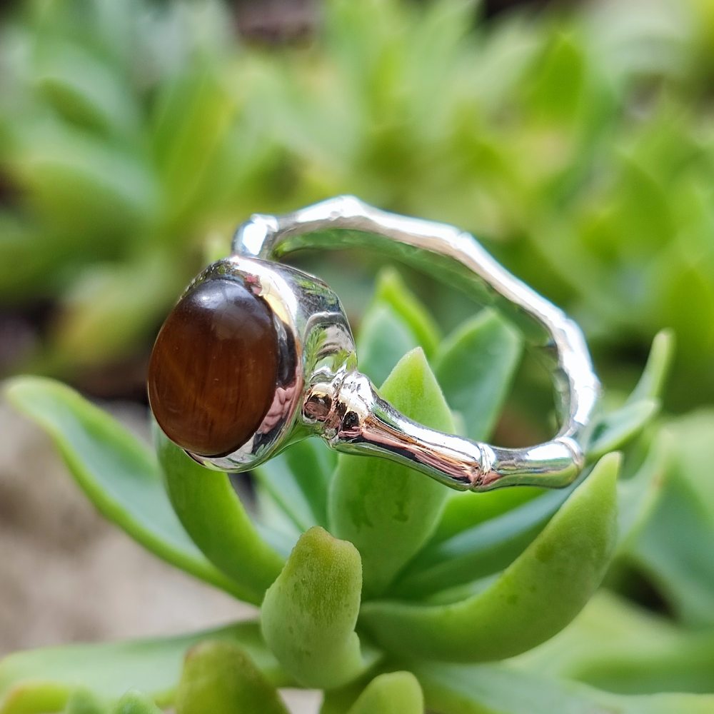 Anello in argento 925 con pietra - MUCHU
