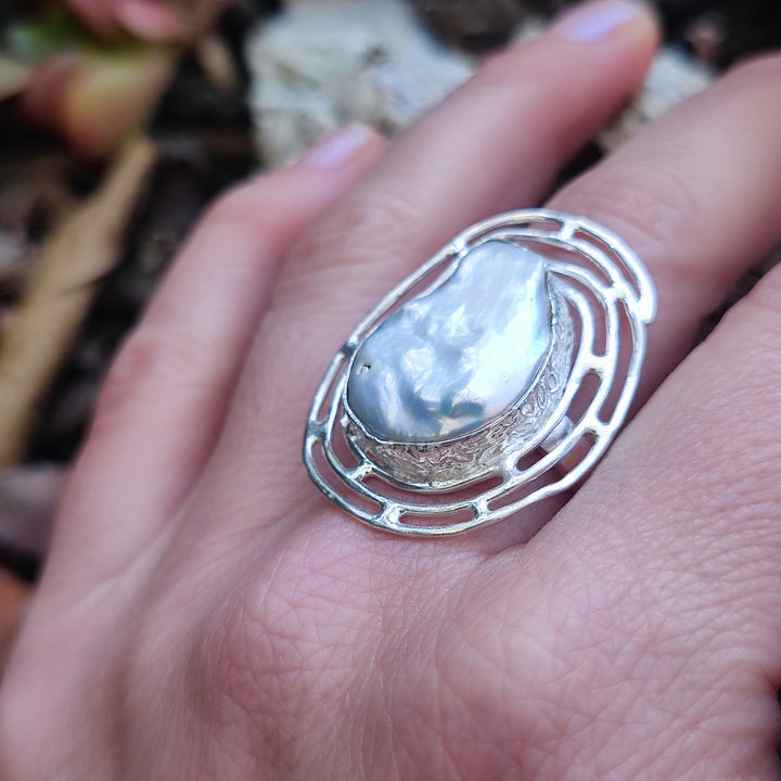 Anello etnico con pietra in argento 925 - PADUMM