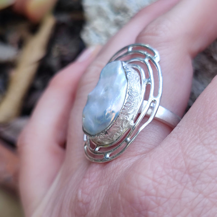 Anello etnico con pietra in argento 925 - PADUMM