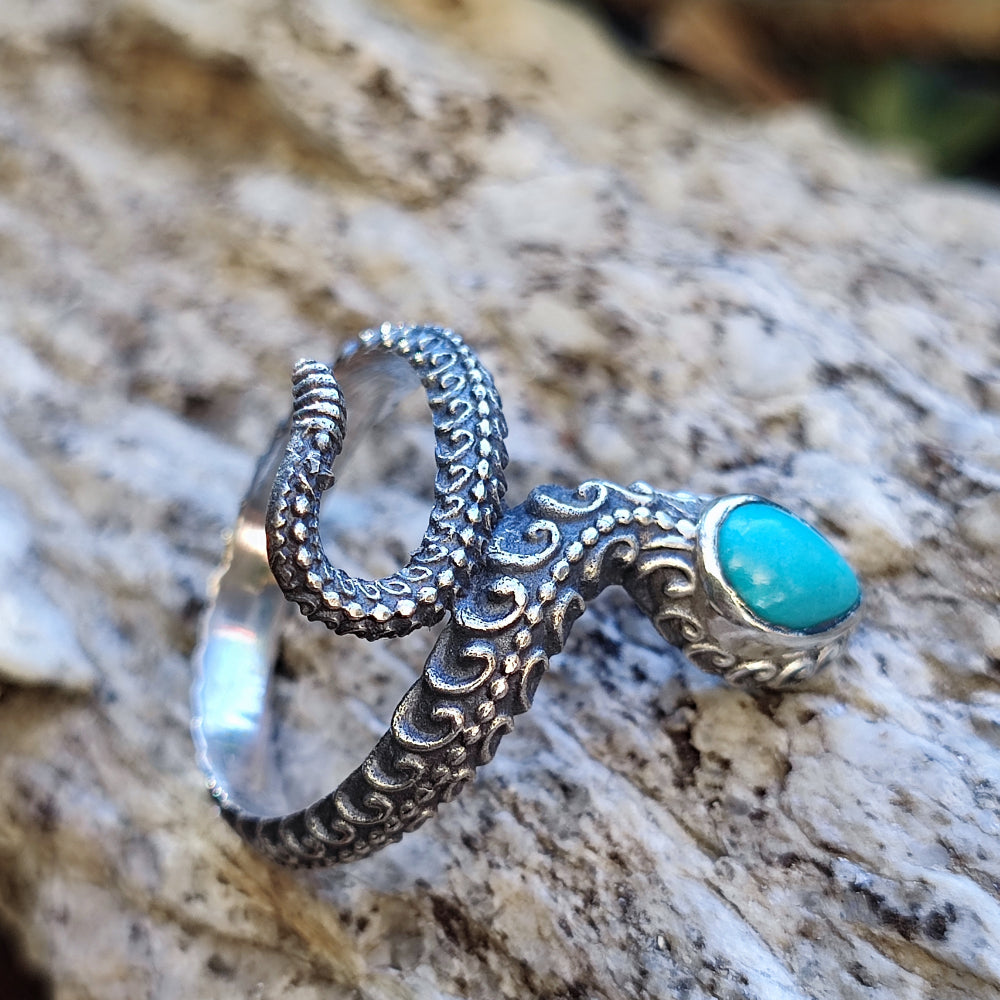 Anello in argento 925 con pietra e serpenti - PAPAUNDH