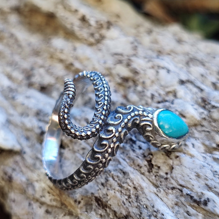Anello in argento 925 con pietra e serpenti - PAPAUNDH