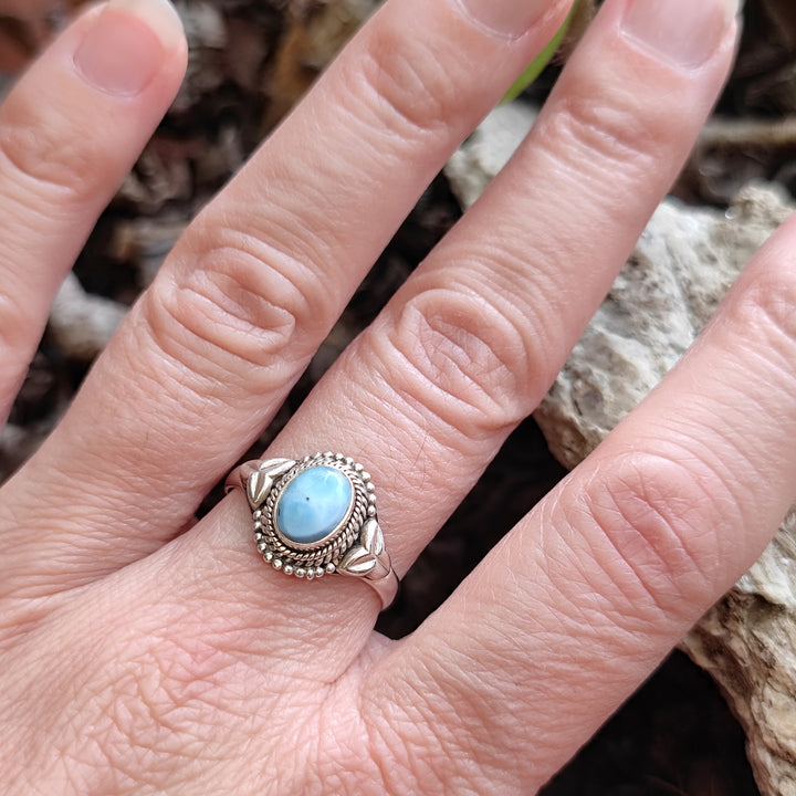 Anello etnico con pietra in argento 925 - PUNJAB