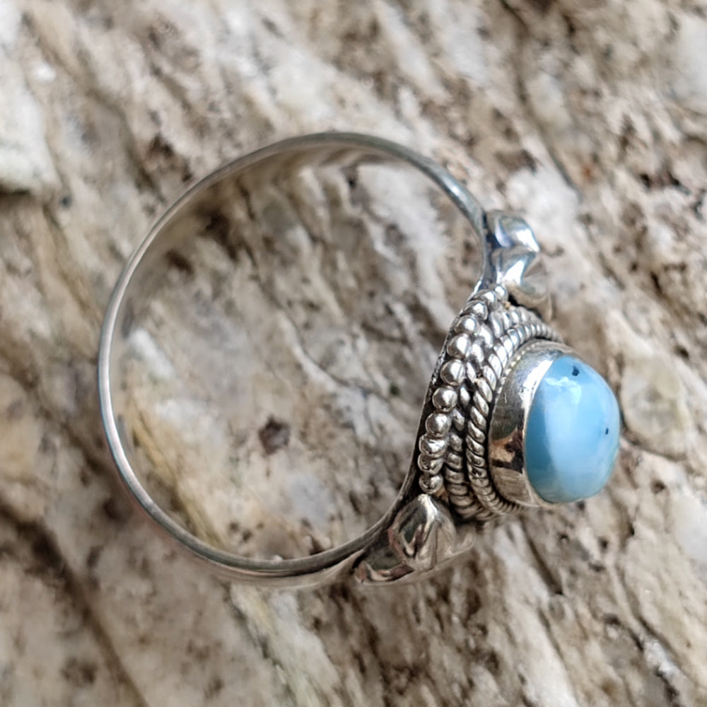 Anello etnico con pietra in argento 925 - PUNJAB