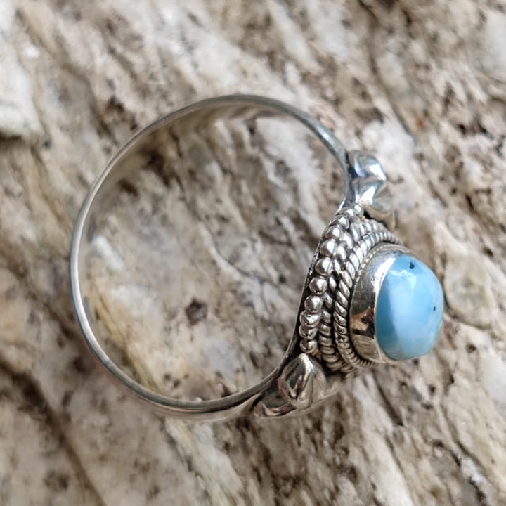 Anello etnico con pietra in argento 925 - PUNJAB
