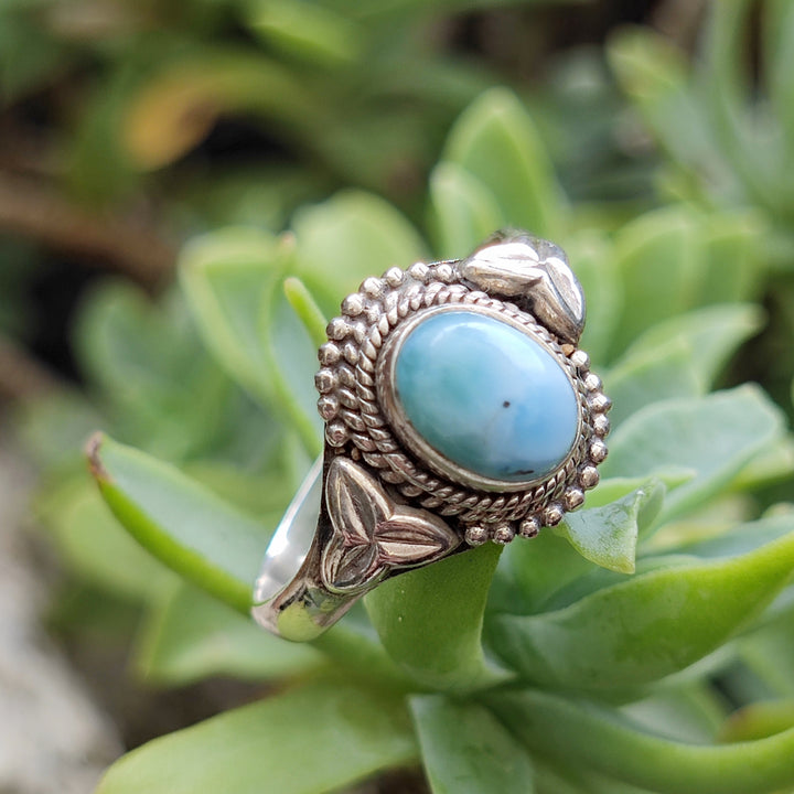 Anello etnico con pietra in argento 925 - PUNJAB