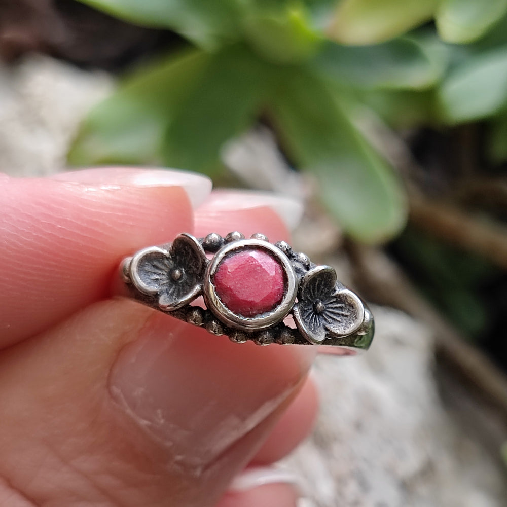 Anello etnico con pietra in argento 925 - THEHEN