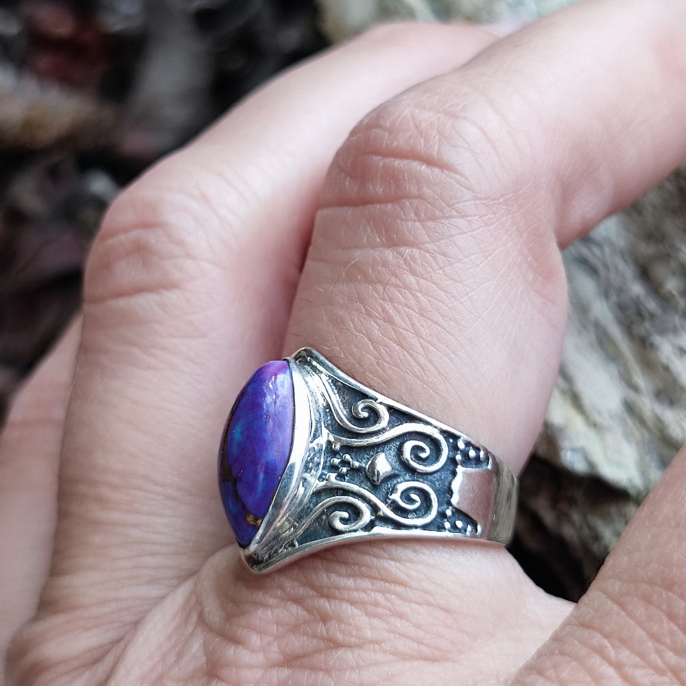 Anello con pietra in argento 925 - THIGRA