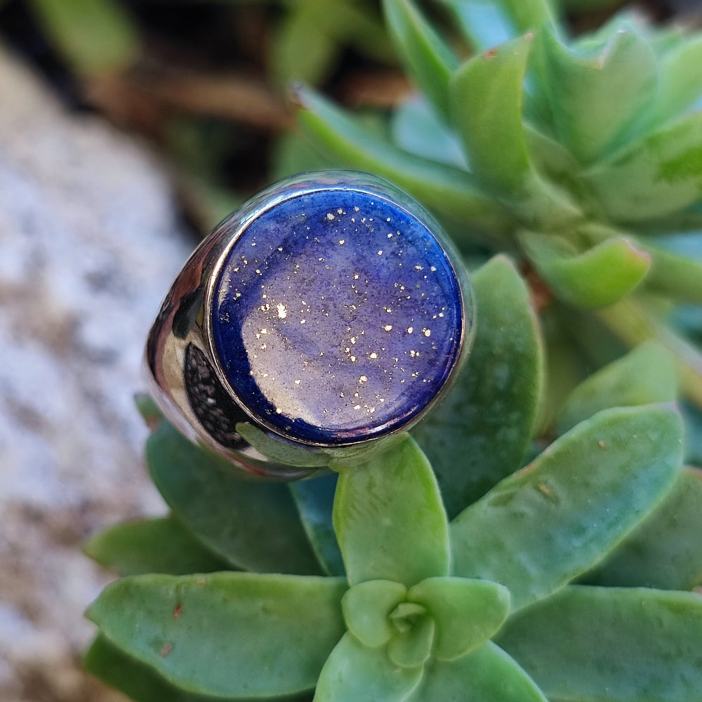 Anello etnico a in argento 925 con pietra - TINDWARI