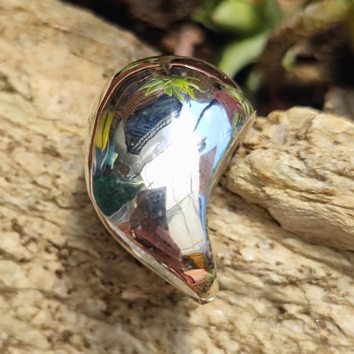 Anello a fascia bombata in argento 925 - RAHANGJ