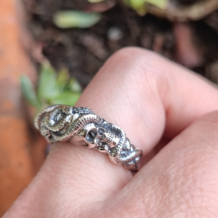 Anello etnico alta in argento 925 - BHADRIYA