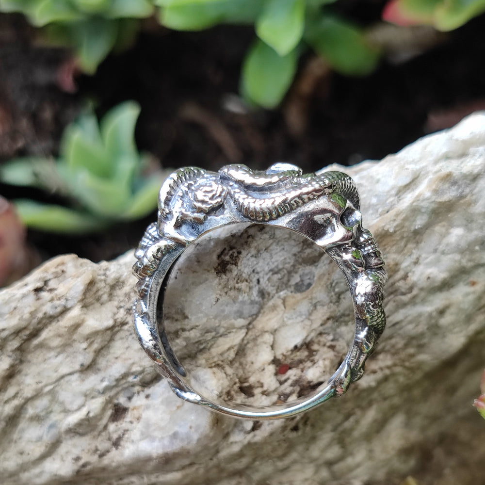 Anello etnico alta in argento 925 - BHADRIYA