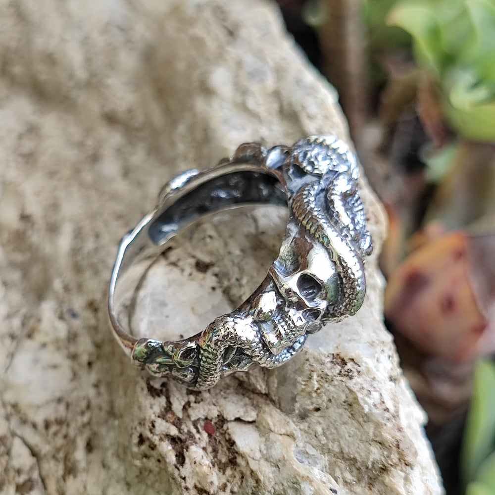 Anello etnico alta in argento 925 - BHADRIYA