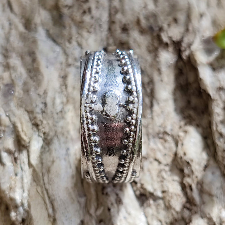 Anello etnico a fascia in argento 925 - VADALUR