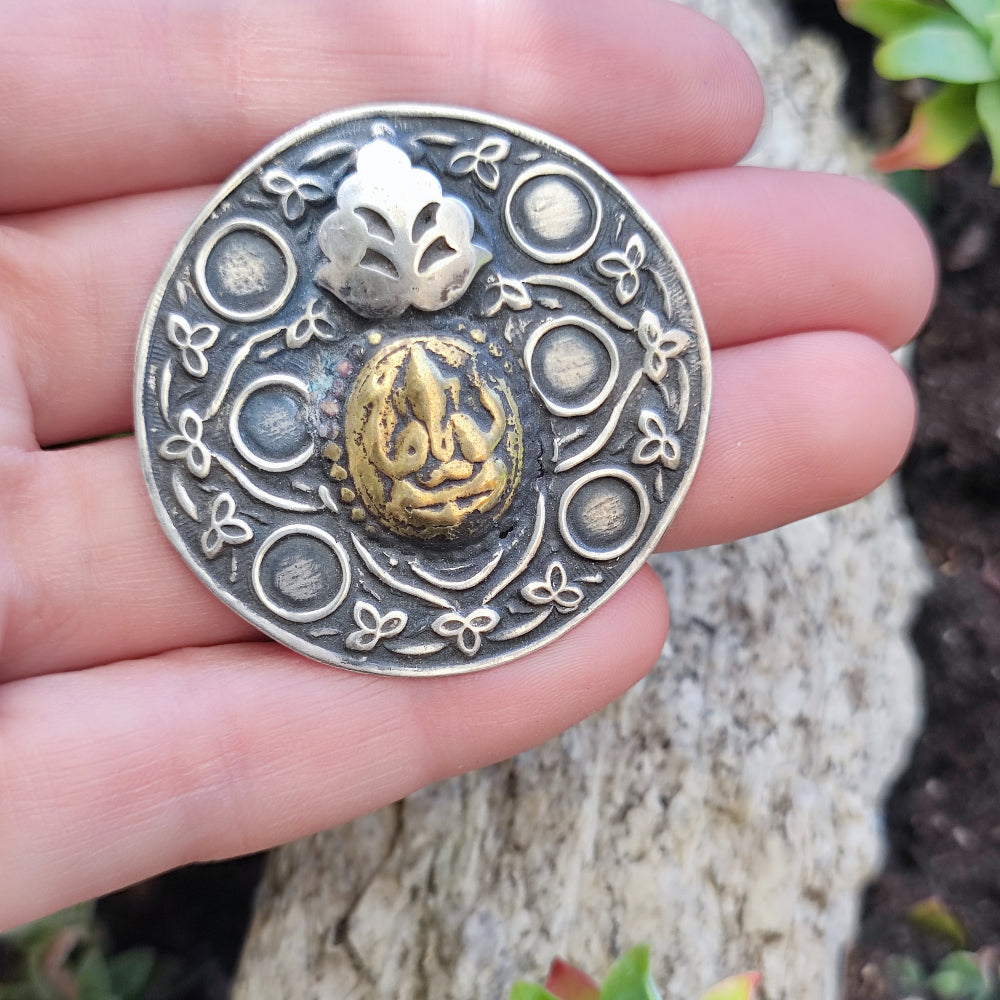 Anello in argento antico con Ganesh - MAJHGAWA