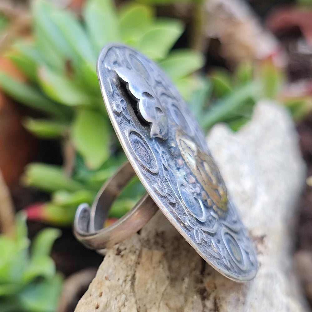 Anello in argento antico con Ganesh - MAJHGAWA