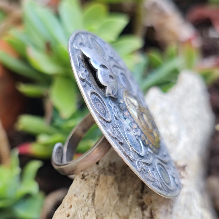 Anello in argento antico con Ganesh - MAJHGAWA
