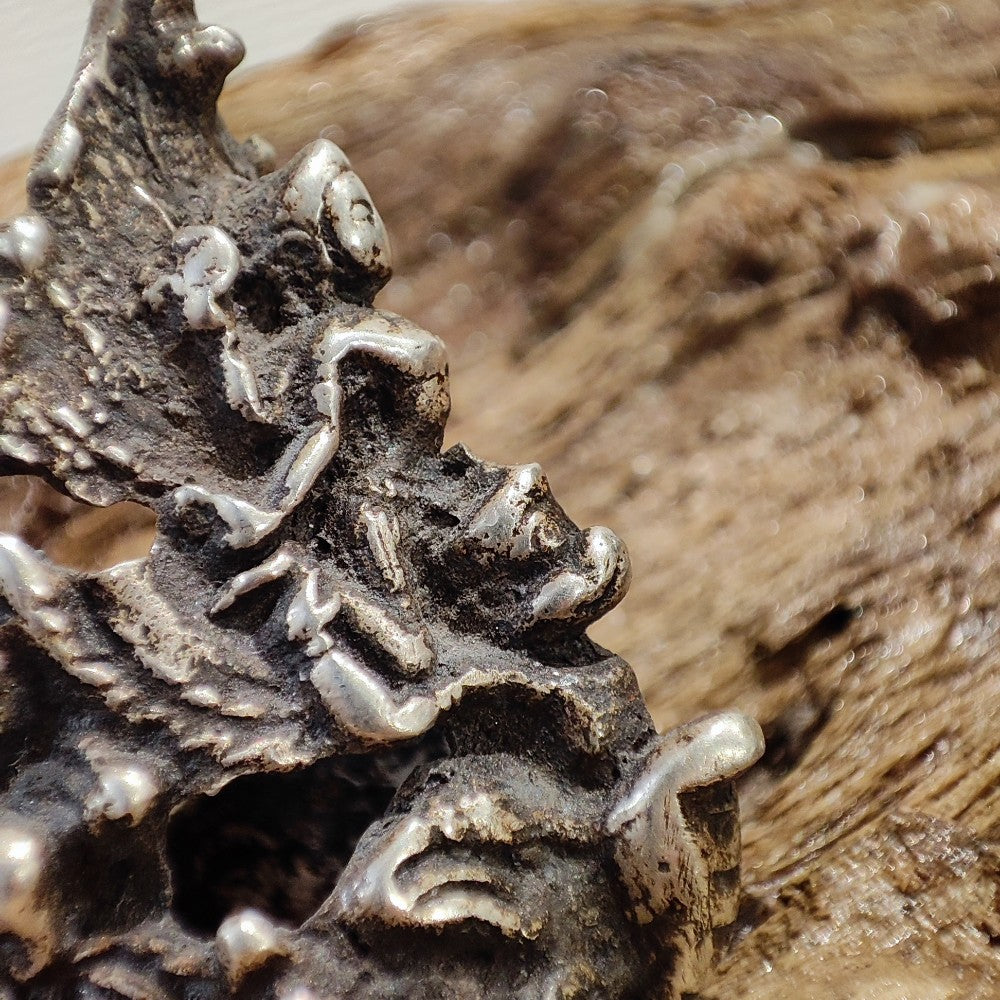 Anello in argento antico con NARAYANA e GARUDA