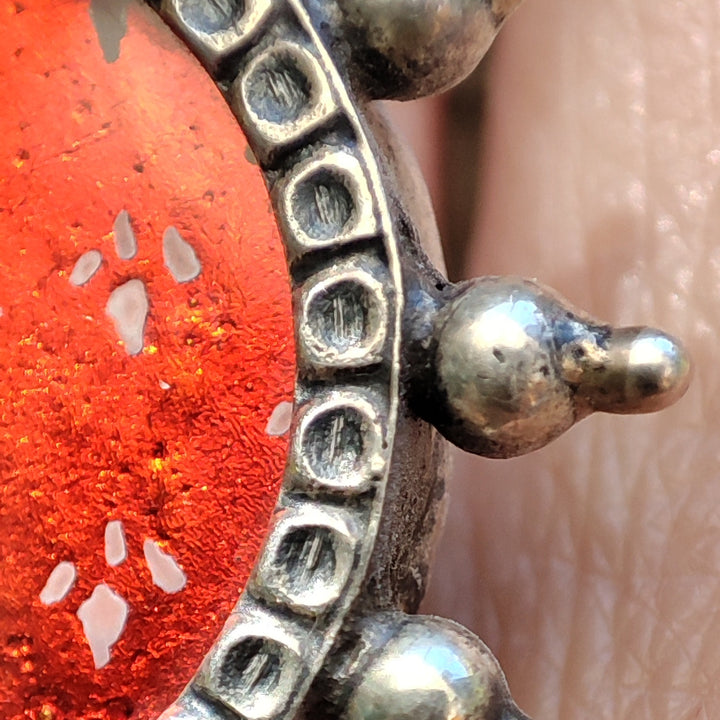 Anello in argento antico e vetro - GUDIPADAR