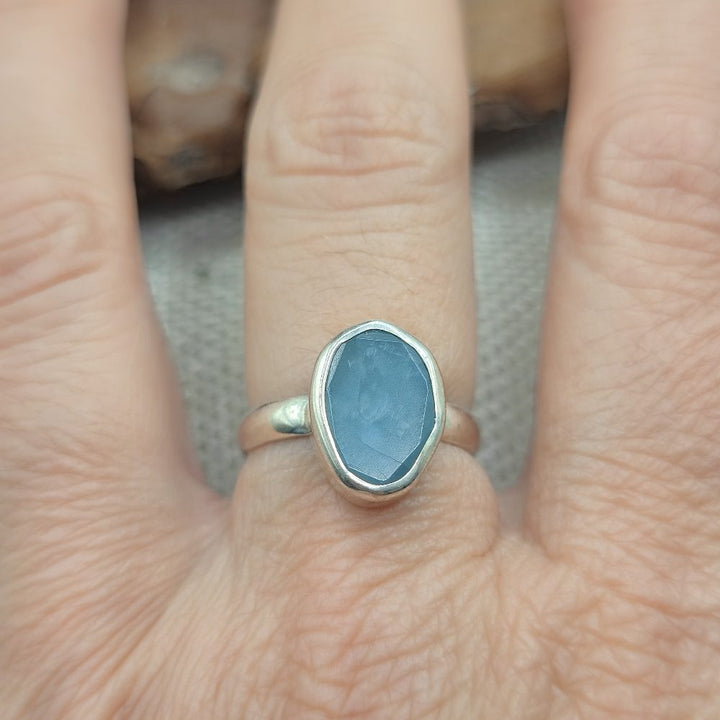 Anello artigianale in argento 925 con pietra - GUNTUR