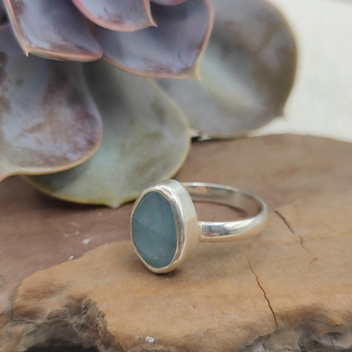 Anello artigianale in argento 925 con pietra - GUNTUR