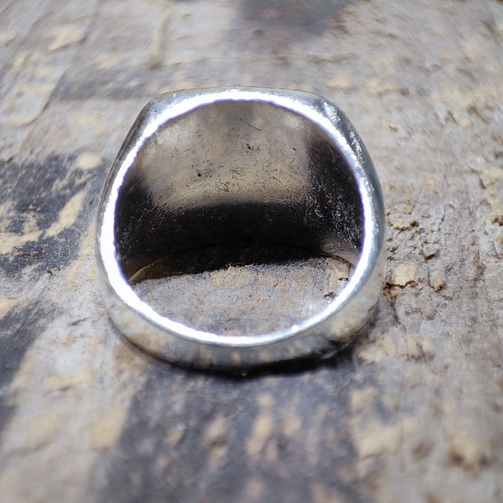 Anello CHEVALIER da mignolo argento 925 martellato - LION