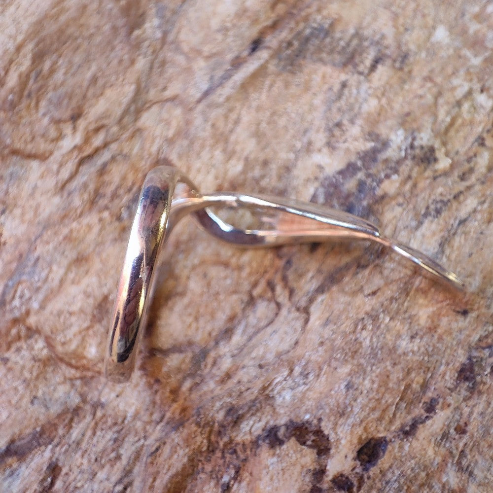 Anello in argento 925 EDERA - argento in foglia