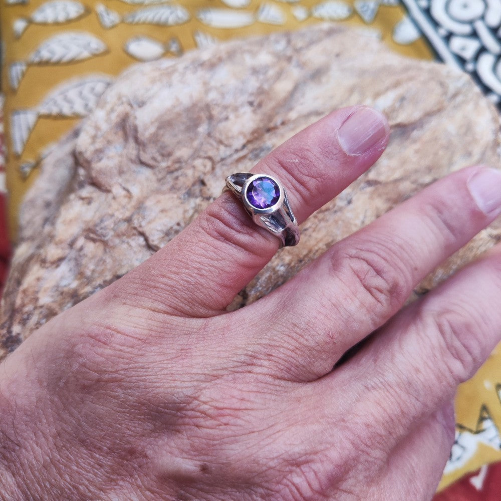 Anello in argento 925 con pietra - GIGER