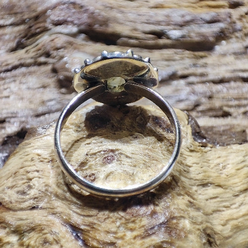 Anello etnico con pietra in argento 925 - LARUNA