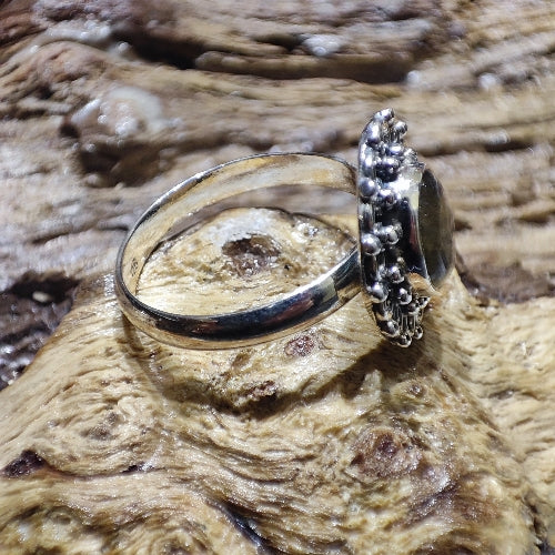 Anello etnico con pietra in argento 925 - LARUNA