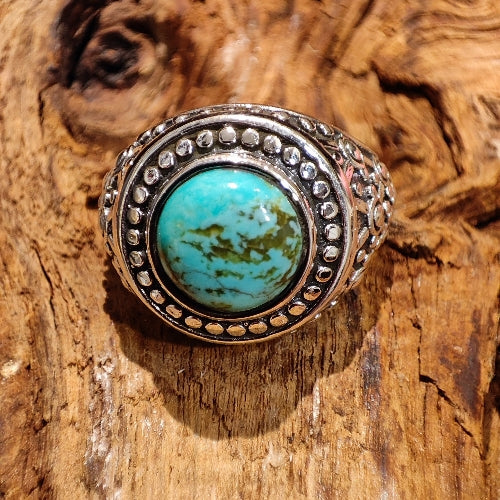 Ethnic 925 Silver Ring with Stone - SIJAEE