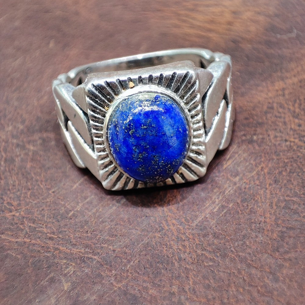 Ethnic ring in 925 silver with stone - RANIJAR
