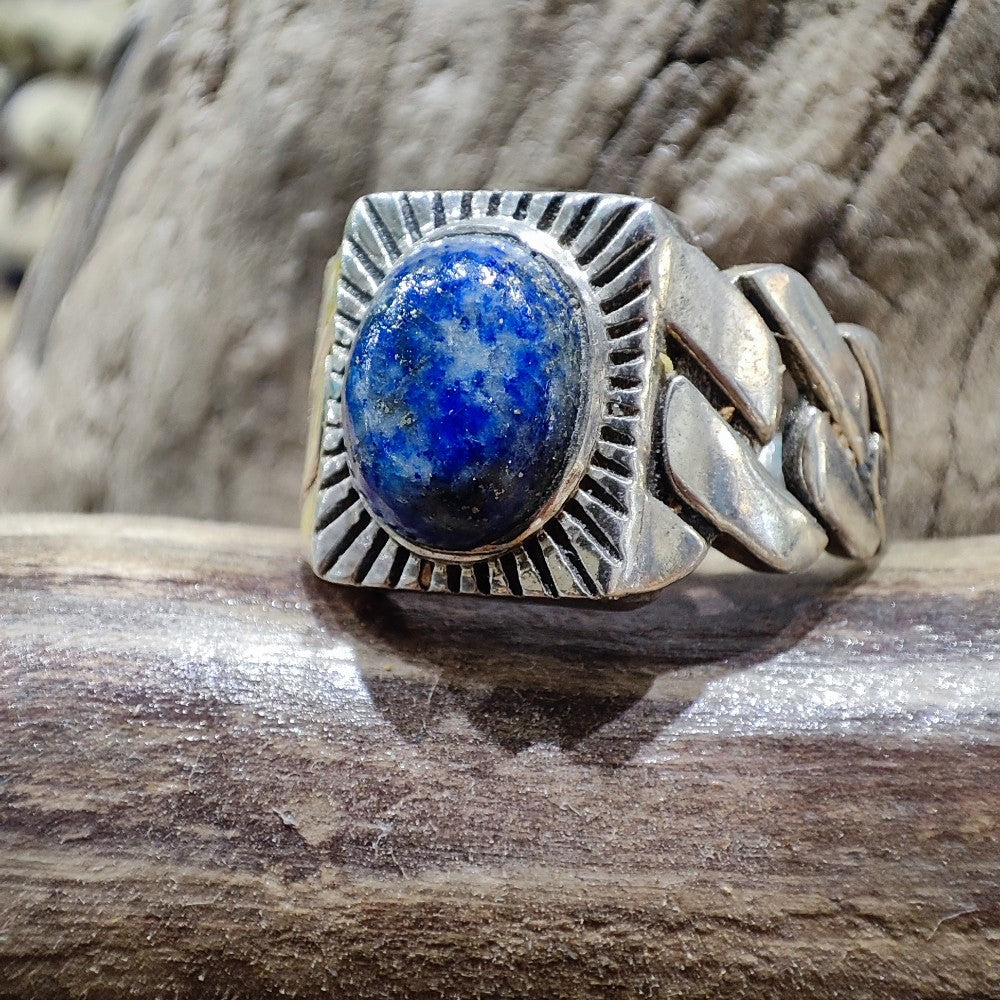 Ethnic ring in 925 silver with stone - RANIJAR