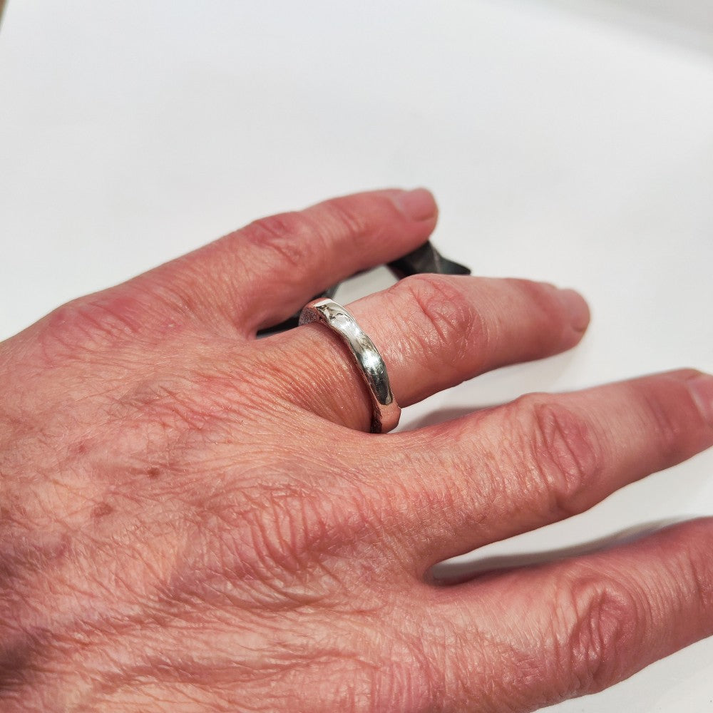 SOLOTE ring in silver for women or men size 20