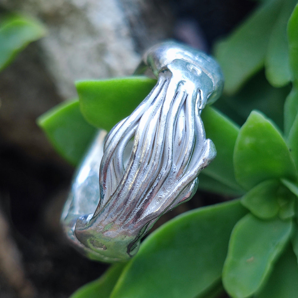 Anello artigianale in argento 925 con pietra - HANNOUJ