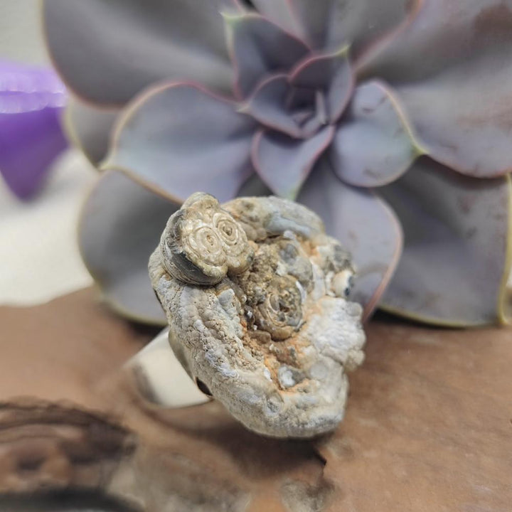 Anello artigianale in argento 925 con pietra - PALOMBAIA