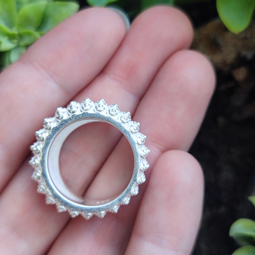 Anello a fascia alta satinata in argento 925 - SIMBAMAEL